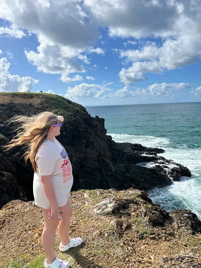 Harper on Gold Coast looking out to the ocean