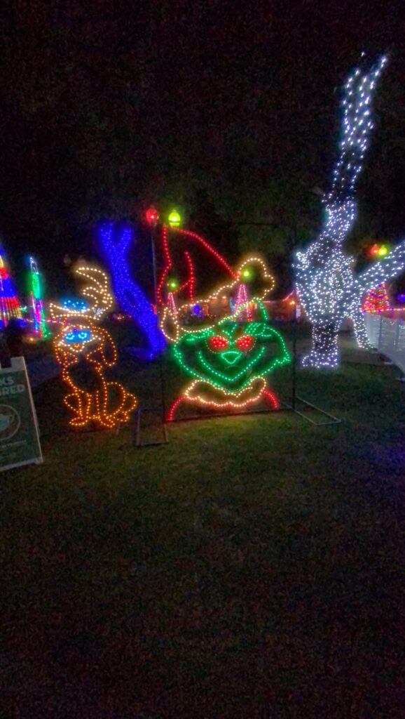 Stunning holiday light display at the Fairmont Scottsdale Princess, illuminating the hotel grounds during the “Christmas at the Princess” celebration and creating a magical winter wonderland for families.