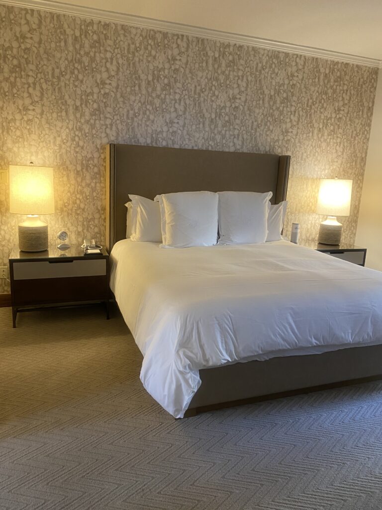 Luxurious two-bedroom suite at a high-end family hotel, offering spacious accommodations with upscale furnishings, private bedrooms, and a comfortable living space—perfect for multi-generational travel or extended stays.