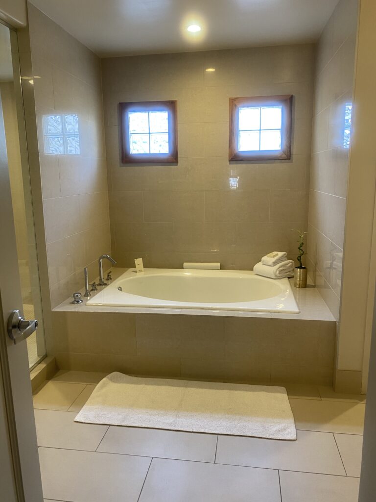 Luxurious two-bedroom suite at a high-end family hotel, offering spacious accommodations with upscale furnishings, private bedrooms, and a comfortable living space—perfect for multi-generational travel or extended stays.