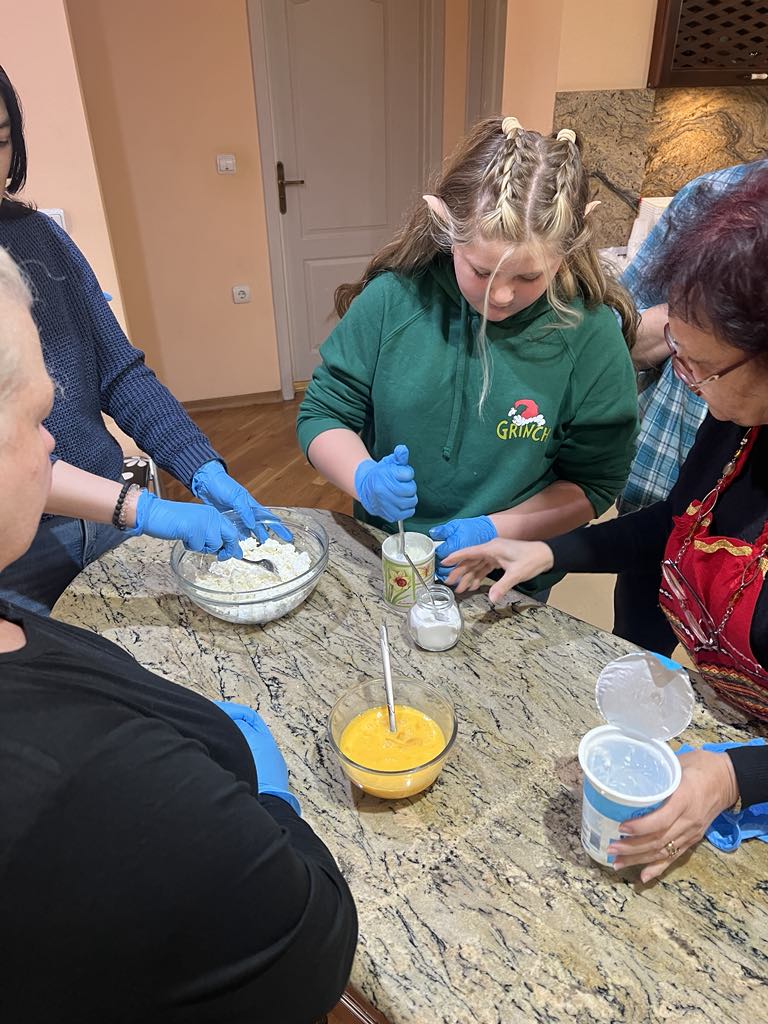 Teen girl Harper making Banista in Bulgaria