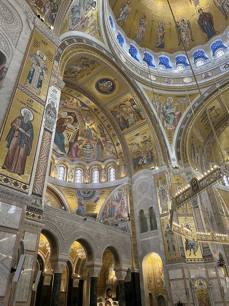 inside Saint Sava, Belgrade Serbia