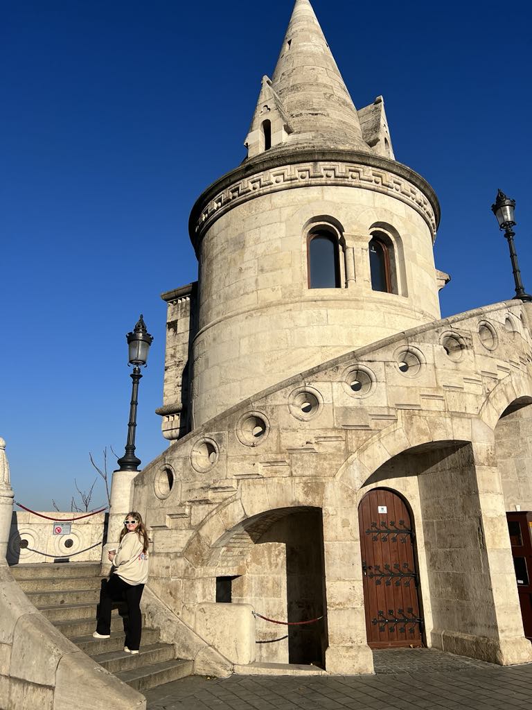 Harper in front of Fisherman’s Bastion 