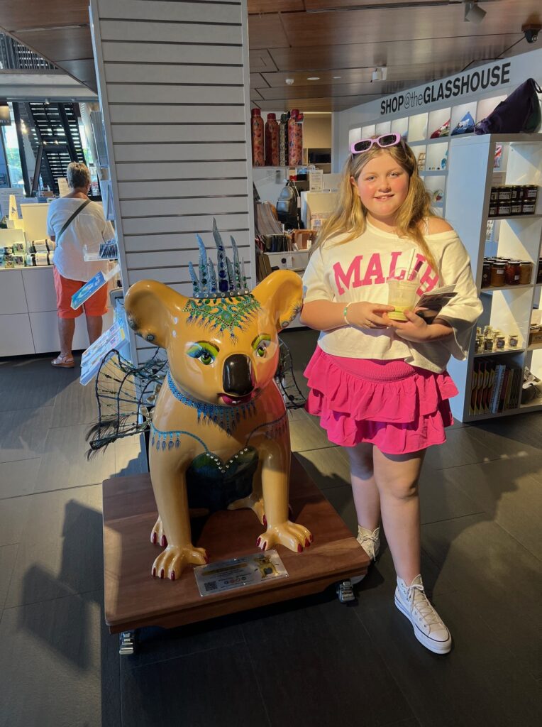 Painted Koala statue