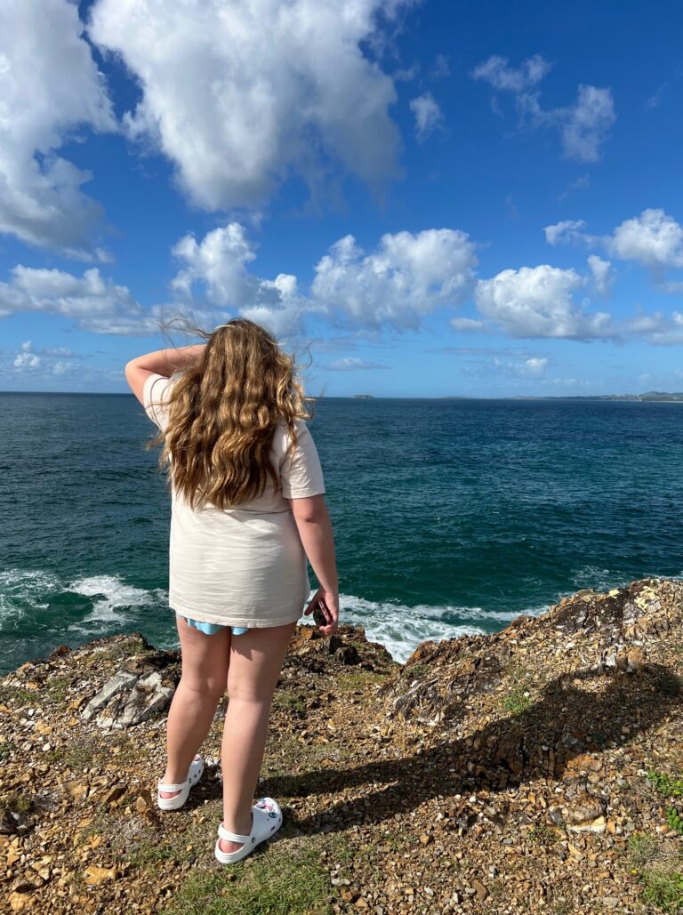 Australian Spring Break, Girl looking at ocean